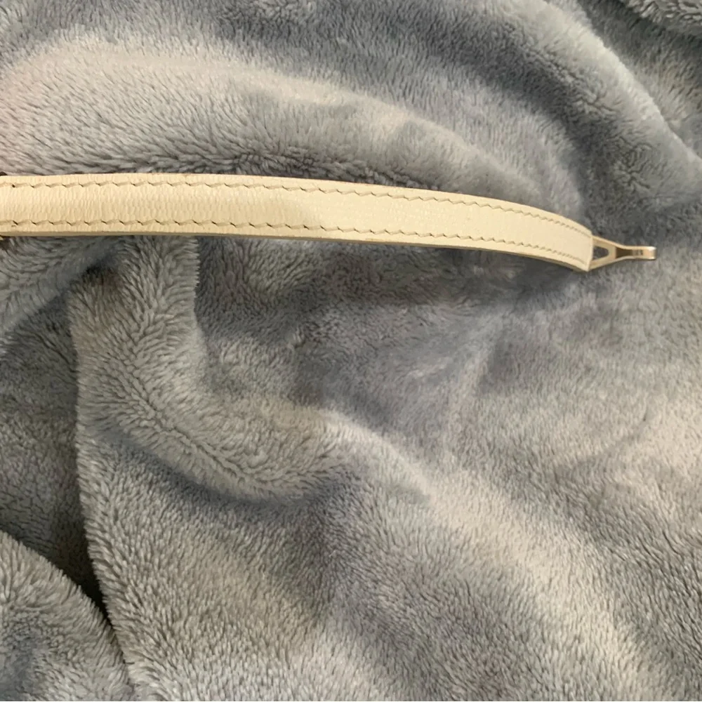Yves Saint Laurent ivory leather